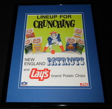 1989 Lay&#39;s Potato Chips / NE Patriots Framed 11x14 ORIGINAL Advertisement - £31.64 GBP