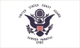 3x5ft Polyester Coast Guard Regular Flag #F1323 - £3.91 GBP