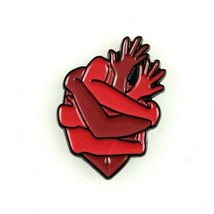 Anatomical Heart Hands and Arms Artistic Enamel Pin Jewelry