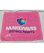 San Diego Wave Futbol MAKEWAVES 2022 NWSL Playoffs Plinqit Pink Rally Towel - $24.95