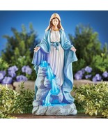 Solar Virgin Mary Statue Blessed Mother Religious Garden Lawn Outdoor Sc... - $45.78 CAD