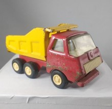 1970's Tonka Yellow & Red Small Metal Dump Box Truck 55010 Vintage Collectable  - $14.50