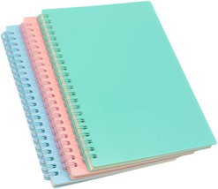 Yansanido Spiral Notebook, 3 Pcs A5 Thick Plastic Hardcover 8Mm Ruled 3, Ruled). - £23.94 GBP