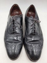 Allen Edmonds Men&#39;s McAllister Wing Tip Black Leather Oxford Shoes 11.5 - £19.53 GBP