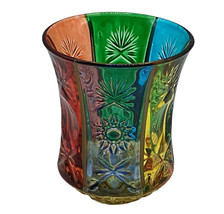 Small glass Toothpick Holder Bud Vase 2.5&quot; Tall Hand Painted Murano Venezia - £14.75 GBP