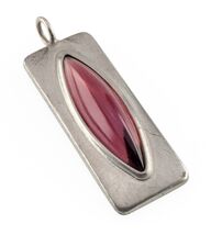 Jorgen Jensen Pewter Violet-Pink Pendant 230, 49mm Tall - $52.43