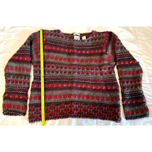 Gap Knit by Hand 100% Wool Multicolor Sweater Womens Small EUC Striped Vintage - £22.38 GBP