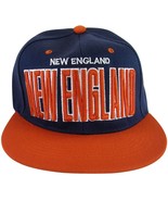 New England Adjustable OSFA Flat Bill Snapback Baseball Cap Hat Navy Blu... - £11.95 GBP