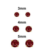Genuine 14k Gold Screw-back Round Birthstone CZ Studs Earrings- January ... - $72.00+