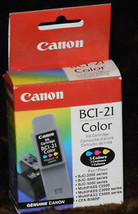 Canon BCI-21 Color Genuine New Ink Cartridge * Unused in box - £2.37 GBP