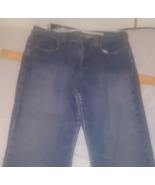DKNY JEANS PETITES SOHO MID WAIST BLUE DENIM WASH FADE BOOTCUT LEG PANTS 6L - $28.30 CAD