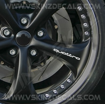 Audi Quattro Logo Premium Cast Wheel Decals Kit Stickers TT RS S-line Allroad S5 - £8.59 GBP