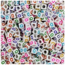 BeadTin Letter Q White Opaque 6mm Cube Alphabet Beads - Colors (80pcs) - $2.09