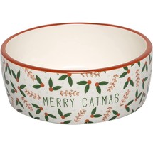 Ceramic Cat Bowl Pet Supplies Dog Food Water Feeder Dish Christmas Holid... - £12.13 GBP