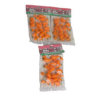 Easter Small Big Carrot Garland 3 Feet Orange Vintage Set of 3 - $16.82