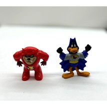 Lot of 2 1991 Looney Tunes Super Hero Taz Daffy Duck McDonalds Happy Meal Toys - £6.02 GBP