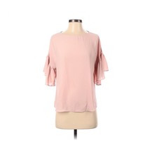 Amanda Uprichard Petal Pink Short Sleeve Blouse Size Small - £25.95 GBP