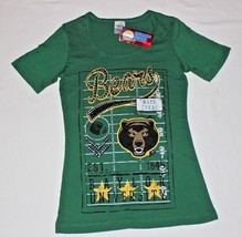 Nwt Women S-XXL Ncaa Green Graphic Waco Texas Bears Rhinestone Fitted Tee Shirt - £8.03 GBP
