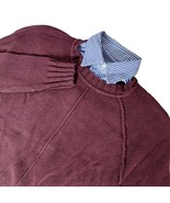Lauren Ralph Lauren Womens Built In Collar Knit Sweater Size Small Maroo... - €45,75 EUR