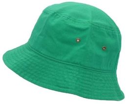 Kali Green S/M Bucket Hat Cap Cotton Sun Hat Outdoor Cap Bucket Brim - £17.24 GBP