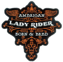 LADY RIDER BORN &amp; BREED EMBRODIERED PATCH P3300 biker iron on sewon patc... - $8.12