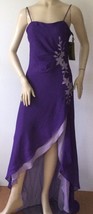 New Pelicana Made In Usa Purple Gown With Wrap Scarf (Size M) - £31.56 GBP
