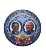 Re-Elect GEORGE BUSH President DICK CHENEY Vice 2 1/4&quot; campaign button pin - £7.90 GBP