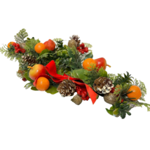 Vintage Christmas Table Candle Ring Centerpiece Decoration Plastic Fruit... - £20.45 GBP