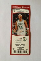 2011-12 Paul Pierce Boston Celtics VS Charlotte Ticket Stub Feb 7th @ TD... - $15.83