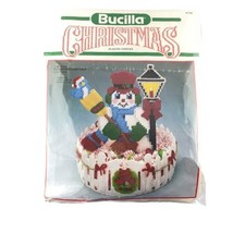 Bucilla Needlecraft Plastic Canvas Snowman Centerpiece Candy Dish 61126 ... - $19.24