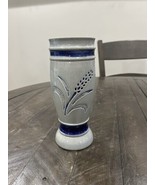 Vintage Beyer Cobalt Blue Salt Glass Glaze Pottery 8” German Stein Bud F... - $39.59