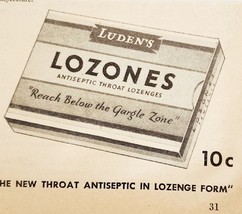 1936 Ludens Lozones Lozenges Cough Drops Advertisement Antique Medical E... - $369.57 MXN