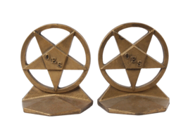 Order of the Eastern Star OES Bronze Bookends 1932 Very Heavy - £42.20 GBP