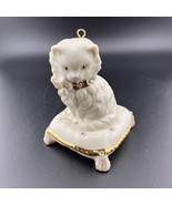 Lenox White Cat on Pillow Small Porcelain Figurine Ornament - $28.05