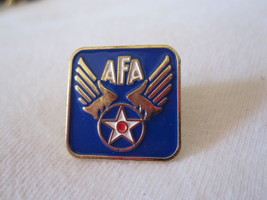 vintage AFA / Air Force Association Square Lapel Pin- 3/4&quot; Metal Enamel - $6.00