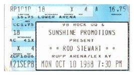 Rod Stewart Concert Ticket Stub October 10 1988 Lexington Kentucky - £19.45 GBP