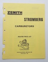 1969 Lucas Zenith Stromberg Master Carburetors Parts Price List Book Cat... - £18.56 GBP