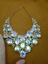 (vn-21) vintage AB crystal breastplate breastshield necklace costume jew... - £81.65 GBP