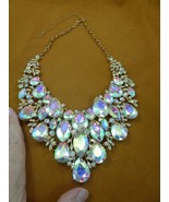 (vn-21) vintage AB crystal breastplate breastshield necklace costume jew... - $142.25 CAD