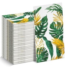 100 Pieces Tropical Napkins Bulk Palm Leaf Paper Bathroom Hand Towels Br... - £22.38 GBP