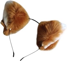 Cat ears fox cosplay costume accessories foxes ear furry hairband plush ... - $24.67