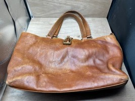 Vintage Ralph Lauren Brown Leather Purse Tote 10x15 - £31.47 GBP