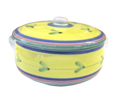 Caleca Carousel Covered Casserole Dish Hand Painted Italy Pottery Discon... - £36.00 GBP