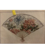 Elsa Williams Needlepoint Peony Fan by Michael A. LeClair 06353, NEW - £35.60 GBP