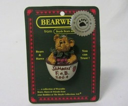 Boyds Bears &amp; Friends Bearware Collection Bearie Jammin&#39; F.O.B. 2004 Pin Mint - £4.70 GBP