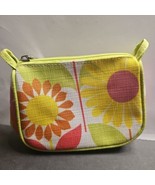 Clinique Tiny Small Make Up Bag Bright Floral 70s Style Zipper Top 2x4x5&quot;  - £3.78 GBP