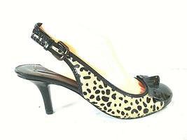 Bandolino Black Brown Animal Print Pumps Heels Shoes Women&#39;s 8.5 M (SW19)pm2 - £19.98 GBP