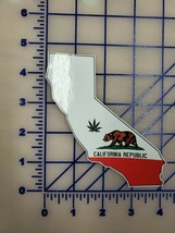California State Flag republic Marijuana weed star  CA  Sticker Decal - £3.21 GBP