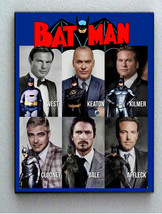 Framed 8.5X11 in. History of Batman Adam West George Clooney Bale Kilmer Affleck - £15.33 GBP