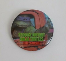 1991 Teenage Mutant Ninja Turtles The Movie Donatello In Truck 2&quot; Pin Bu... - $3.87